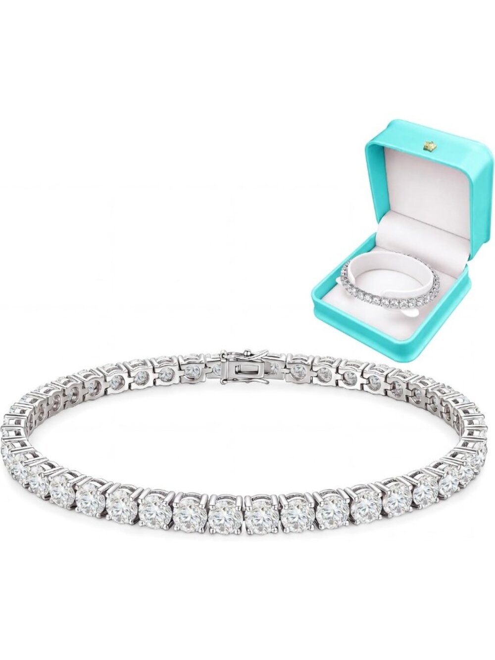 Elegant Tennis Bracelet for Women & Men, 4.0MM Classic Cubic Zirconia Jewelry